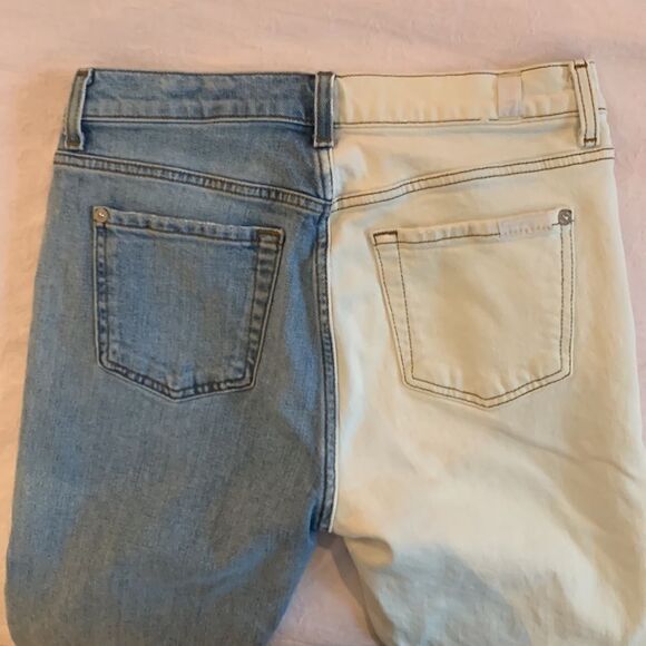 7 for all Mankind Josefina Two-toned High Waisted Jeans Size 25 - Picture 9 of 16